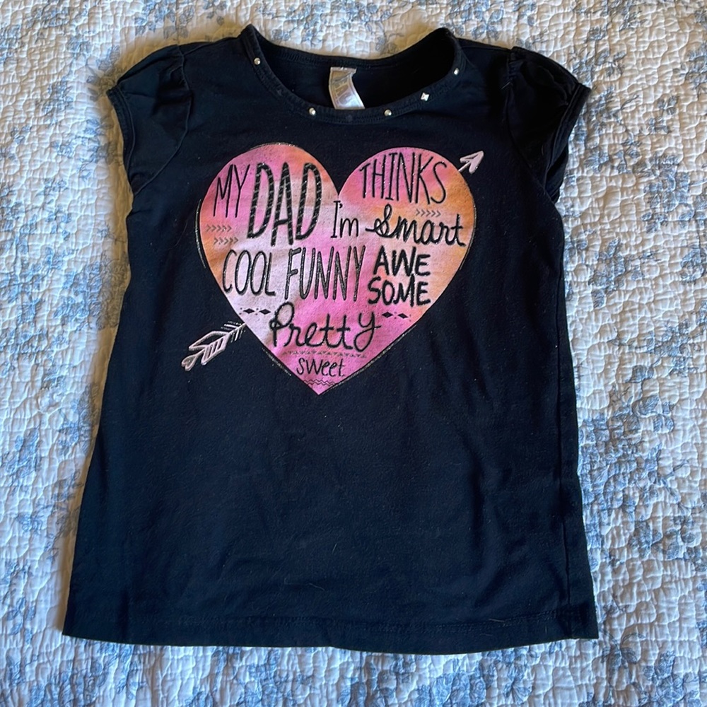 Beautees black t shirt girls size 6